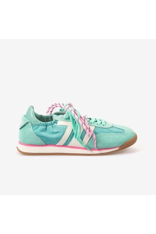 Back70 Kadın Bağcıklı Süet Spor & Sneaker Ayakkabı A26 Mavi