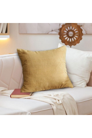Homyl Kadife Yastık Kılıfı, Atma Kılıfı 18x18 Inç/45x45 Sarı