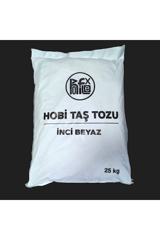 Taş Tozu Hobi Harcı Seramik Tozu Heykel Mumluk Saksı Yapımı Ultra Sert Mukavemet İnci Beyazı 25 Kg