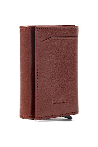 Kahve Cüzdan & Kartlık Unisex 752 Grande Deri Cüzdan Kartlık kahverengi
