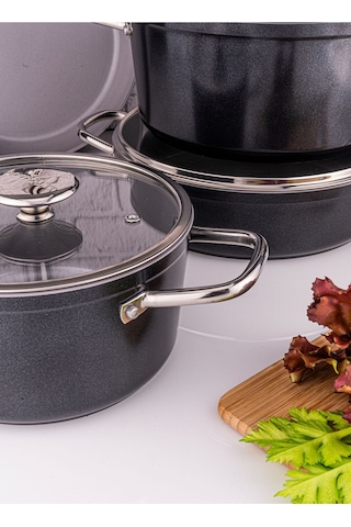 Tencere Seti Voyage Tencere Seti Siyah Siyah