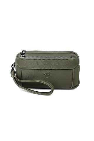 Erkek Haki Renk Lüks El Ve Bileklik Kemerli Portföy El Çantası Haki