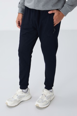 Tommy Life Lacivert Fermuar Cepli Standart Kalıp Jogger Erkek Eşofman Alt - 84651 Lacivert