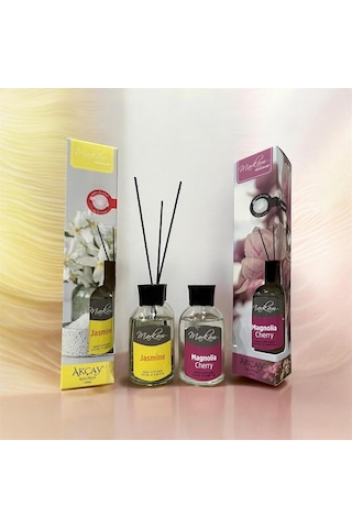 Akçay Markam Çubuklu Oda Kokuları, Jasmine 100 Ml Ve Magnolia Cherry 100 Ml Yasemin