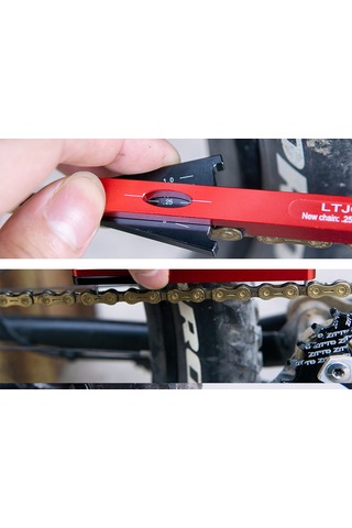 Jeemson Bisiklet Zinciri Aşınma Testeri, Alüminyum Alloy, Yol Ve Dağ Bisikletleri İçin Genişletme Ölçer Aracı, Mavi Çok Renkli