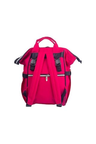 Lugami 06 Anne Bebek Bakım Sırt Çantası Biberon Termoslu Sıvı Geçirmez Pembe