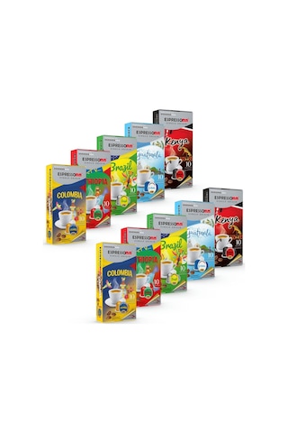 Espressomm® Single Origin Karışık Alüminyum Kapsül Kahve 100 Adet
