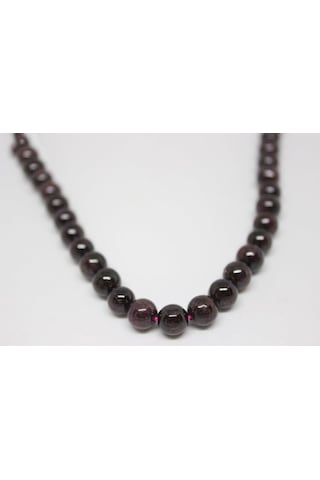 Lal Granat Garnet Taşı Yarım Dizi 7mm 18cm Uzunluğundadır Çok Renkli