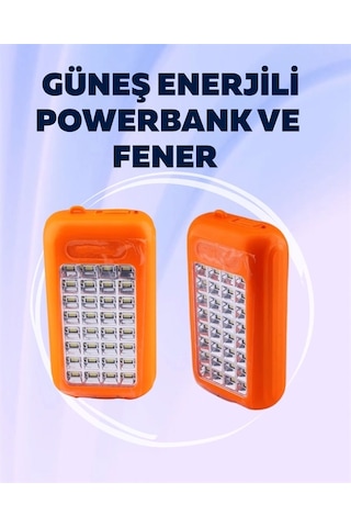 Gold Silver Gs-875 Outdoor Powerbank & Işıldak Güneş Paneli, 32 Led, 10000 Mah, Çift Çıkış Çok Renkli