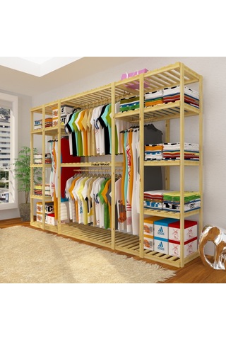 Quinte - Sektörün En Büyük Açık Ahşap Gardırop Tasarımı