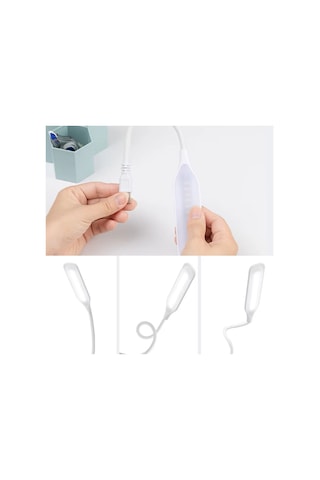 Buffer Usb Girişli 14 Ledli 3 Kademeli Dokunmatik Masa/kitap Okuma Lambası Ledi Beyaz Beyaz