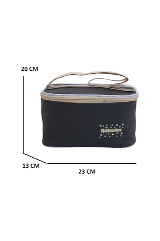 Relaxion 2144-1396 Kore Tarzı Unisex Çocuk Üçlü Set İlkokul Sırt Çantası Siyah - Mor