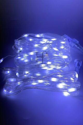 10 Metre Beyaz Peri Led Işık Ip64 Dış Mekan Jack Eklemeli Dekoratif Led Işık Yılbaşı Süsü Beyaz