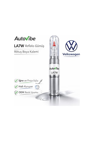 La7w Refleks Gümüş Rötuş Boyası Ve Rötuş Çeliği Seti Kalemi Volkswagen Audi Skoda Seat Uyumlu Oem Çizik Giderici