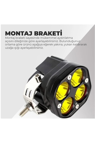 2 Adet 4 Led Sarı Işık Sis Aydınlatma Lambası 40w 12-32 Volt