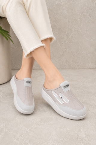 Demirsa Boutique Kadın Bej Sneaker Terlik Bej
