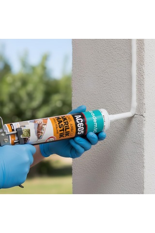 Boyanabilir Genel Amaçlı Solventsiz Kolay Uygulanır Akrilik Mastik 500 Gr Beyaz Renkli Ac605