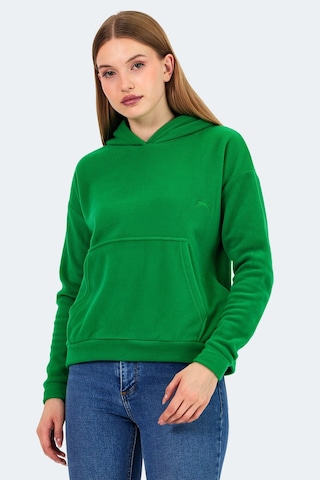 Slazenger Sassa 2 Li Set Kadın Kapüşonlu Cepli Sweatshırt Sarı - Yeşil