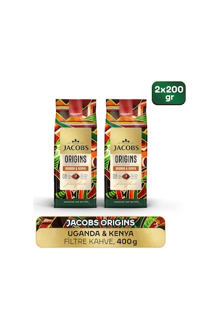 Jacobs Origins Uganda & Kenya Filtre Kahve 200gr X 2 Adet Filtre