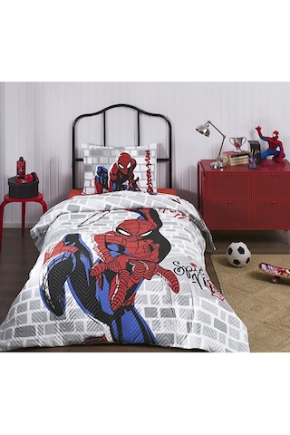 Özdilek Spiderman Super Hero Tek Kişilik Disney Lisanslı Lastikli Fitted Çarşaf Kapitone Çocuk Nevre