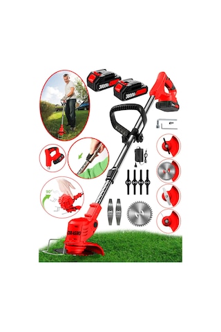 Dragro Alman DRGM3800 K Eco Pro 2 Akülü 3800 Vf 20 Ah Teleskopik Uzatmalı Çim Biçme Tırpanı