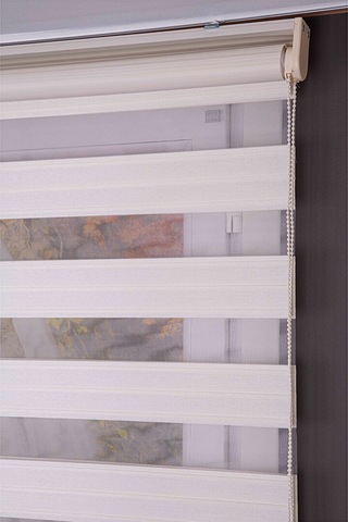 Oba Perde Keten Zebra Perde Beyaz 140 x 190