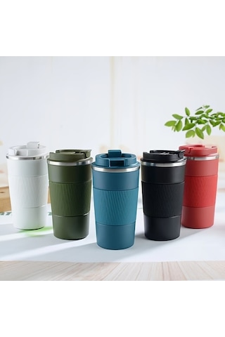 Besthome1 Çift Katmanlı Paslanmaz Çelik Vakum Yalıtımlı 380ml Termos Yeşil Yeşil