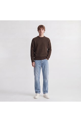 Jack & Jones Erkek Relaxed Fit Triko Kazak - Soho - 12278924 Cocoa