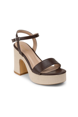 Deery Kahverengi Platform Topuk Kadın Sandalet - K1040zkhvm01 Kahverengi