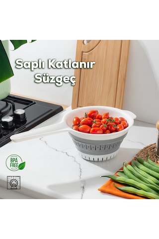 Porsima 804 Çok Amaçlı Katlanabilir Saplı Akordiyon Süzgec
