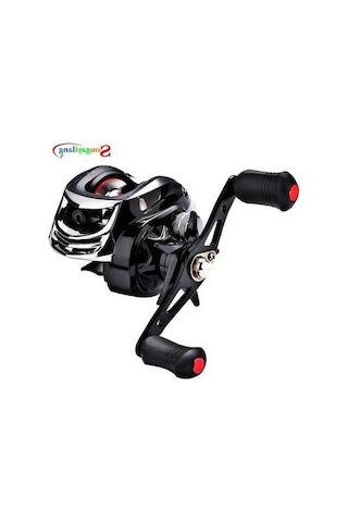 Novahub Siyah Balıkçılık Reel 17+1bb 7.2:1 Sol El Baitcasting Reel, Döküm Balıkçılık Makarası