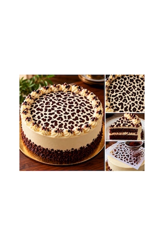 Kk Swords Cakes Stencil St345 Leopar Pasta, Kurabiye, Kek Süsleme Şablonları