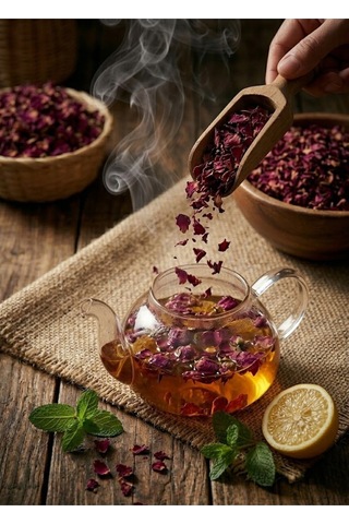 Gül Çayı 100g, Kurutulmuş Gül Yaprakları, Dried Edible Rose Petals, Doğal Ve Katkısız