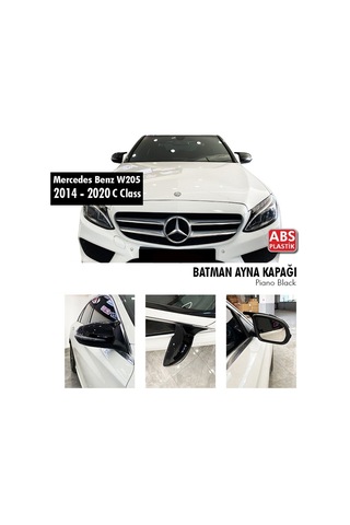 Mercedes W205 Yarasa Ayna Kapağı Piano Black Parlak Siyah