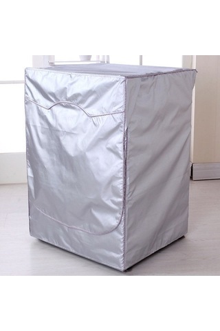Geeksen 6-10 Kg Tam Otomatik Trommel Çamaşır Makinesi İçin Su Geçirmez Ve Güneş Tenkidi防尘罩 Gümüş