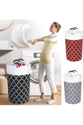 Novahub 82l Siyah Katlanır Çamaşır Sepeti, Elbise Organizatörü, Kumaş Kutusu Siyah