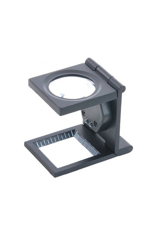 Özel Üretim Okuma Aracı Hobi Aleti -25x25 Mm Full Çelik Kaplı Katlamalı Büyüteç Th-9005b