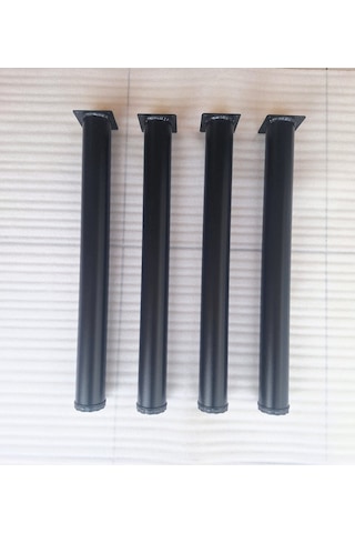 4 Adet-60cm Metal Boru Ayak-masa Ayağı-siyah Renk-ayarlanabilir. Çap:6cm