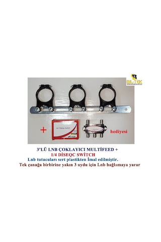 3' Lü Lnb Çoklayıcı Multifeed + 1/4 Diseqc Switch