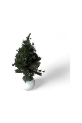 Soft Natura Çam Ağacı 90 Cm Beyaz Saksıda Doğal Görünümlü Dekoratif Yapay Ağaç