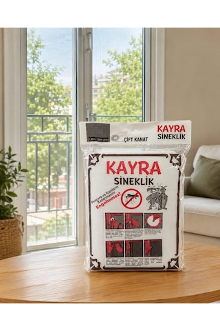 Çift Kanat Pencere Tül Sineklik 130x150 Cm 5 Cm Cırt Cırt Bantlı, Kesilebilir, Kolay Montajlı P