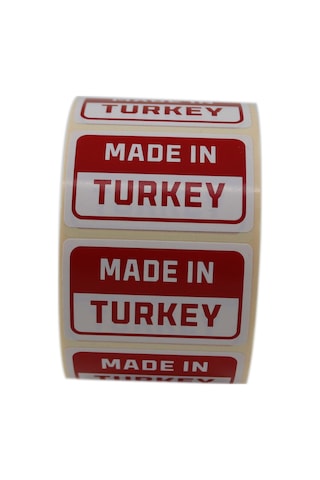 Made İn Turkey Etiketi, 50mm X 30mm 1000 Adet