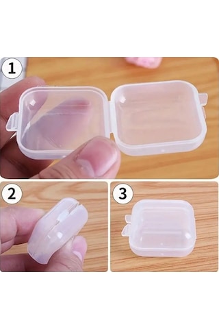 10 Adet Mini Takı Kutusu Şeffaf Düzenli Kolyeler Küpeler Takı Saklama Depolama Plastik 24 X 18 Turun Diğer