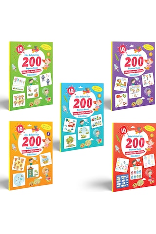 Iq Zeka Gelişimi için 200 Heyecan Verici 5'Li Etkinlik Seti