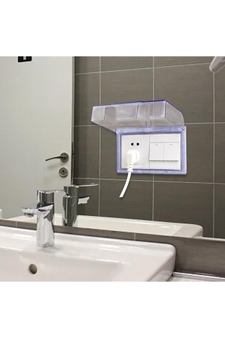 Homyl 2 Gang Su Geçirmez Çıkış Kapağı Duvar Anahtar Paneli