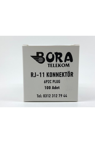 Rj-11 6P2C Soket (1 Kutu 100 Adet) ( Ürün Adınıza Faturalı )