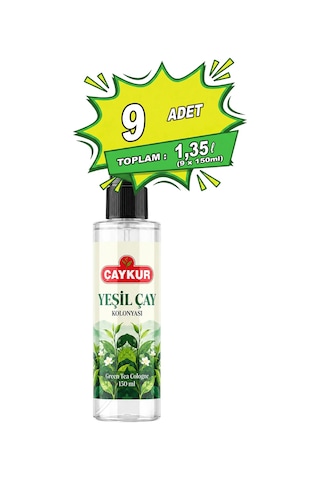 Yeşil Çay Sprey Kolonya 150 Ml. Dokuzlu Paket