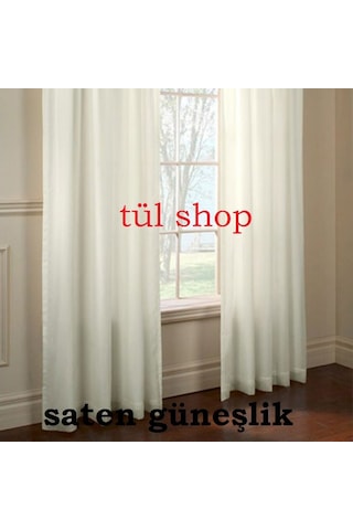 Güneşlik Saten Kalın Gramajlı Ütü İstemez Güneşlk Perde (402268212) Kırık Beyaz