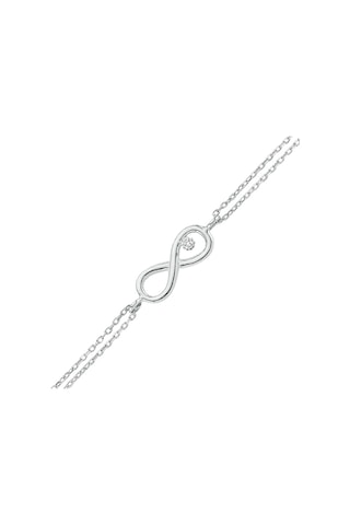 Altın Sepeti Beyaz Altın Tektaşlı Sonsuzluk Bileklik As217Blr1 Beyaz Altın