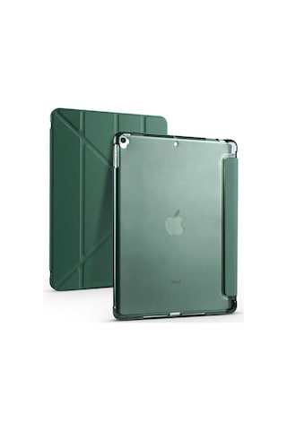 iPad Uyumlu 10.2 2021 (9.Nesil) Kılıf Tri Folding Kalem Bölmeli Standlı